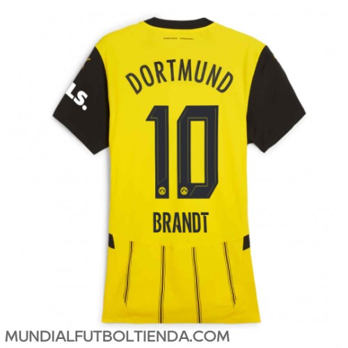 Camiseta Borussia Dortmund Julian Brandt #10 Primera Equipación Replica 2024-25 para mujer mangas cortas